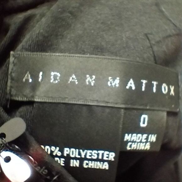 AIDAN MADDOX Black One Shoulder Bodycon Sequined Dress Party Dress Size 0 - Picture 5 of 5